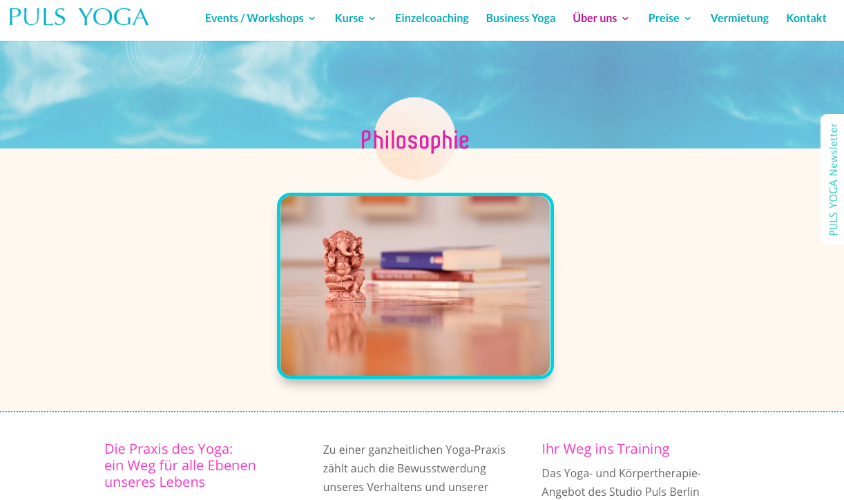 Responsive Webdesign für ein Yoga-Business – Portfolio von Bettina Steinmetz · visuell-pur