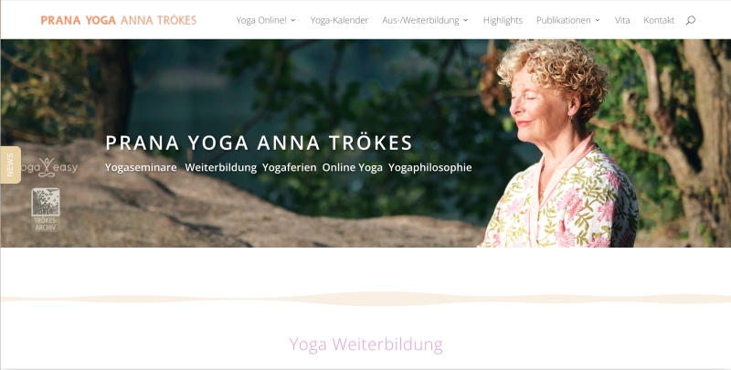 Responsive Webdesign für ein Yoga-Business – Portfolio von Bettina Steinmetz · visuell-pur 